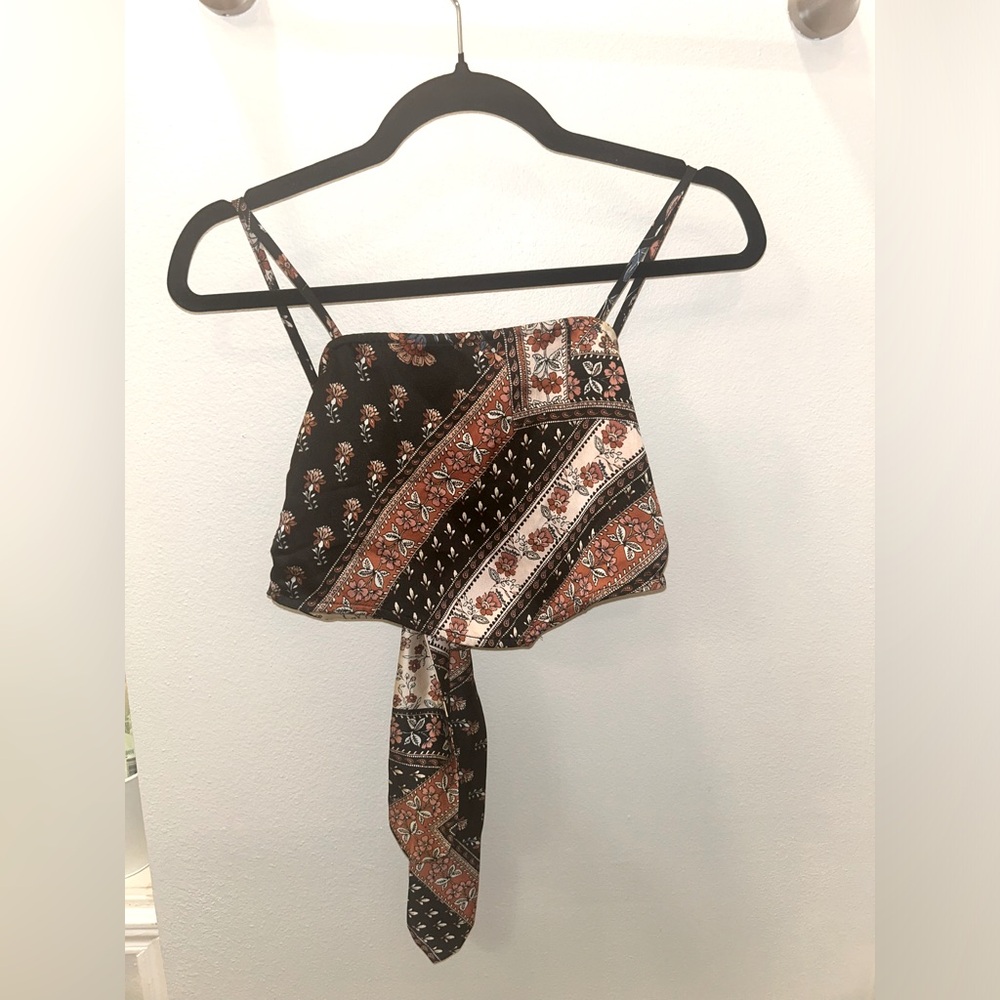 Summery silk bandana crop top